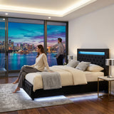 Audreamy Milano Ottoman Bed Black PU Double