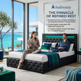 Audreamy Milano Ottoman Bed Black PU Double