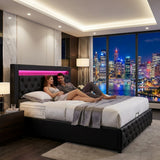 Audreamy Milano Ottoman Bed Black PU Double