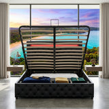 Audreamy Milano Ottoman Bed Black PU Double