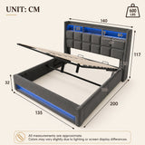 Audreamy Neo Ottoman Bed Grey Linen