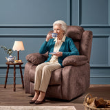 Audreamy Riser Recliner Chair Velvet Taupe with Massage & Heat