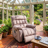 Recliner Armchair Electric Power Lift Sofa with Massage and Heat for Elderly 2 Side Pockets USB Ports Single Recliner Chairs