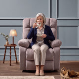 Recliner Armchair Electric Power Lift Sofa with Massage and Heat for Elderly 2 Side Pockets USB Ports Single Recliner Chairs