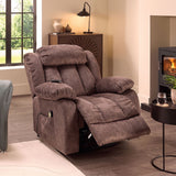 Audreamy Riser Recliner Chair Velvet Taupe with Massage & Heat