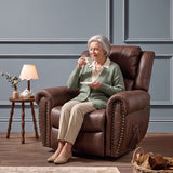 Recliner Armchair Large Power Lift with Massage and Heat, Massage  Chair Heavy Duty Electric Faux Leather Reclining Chairs