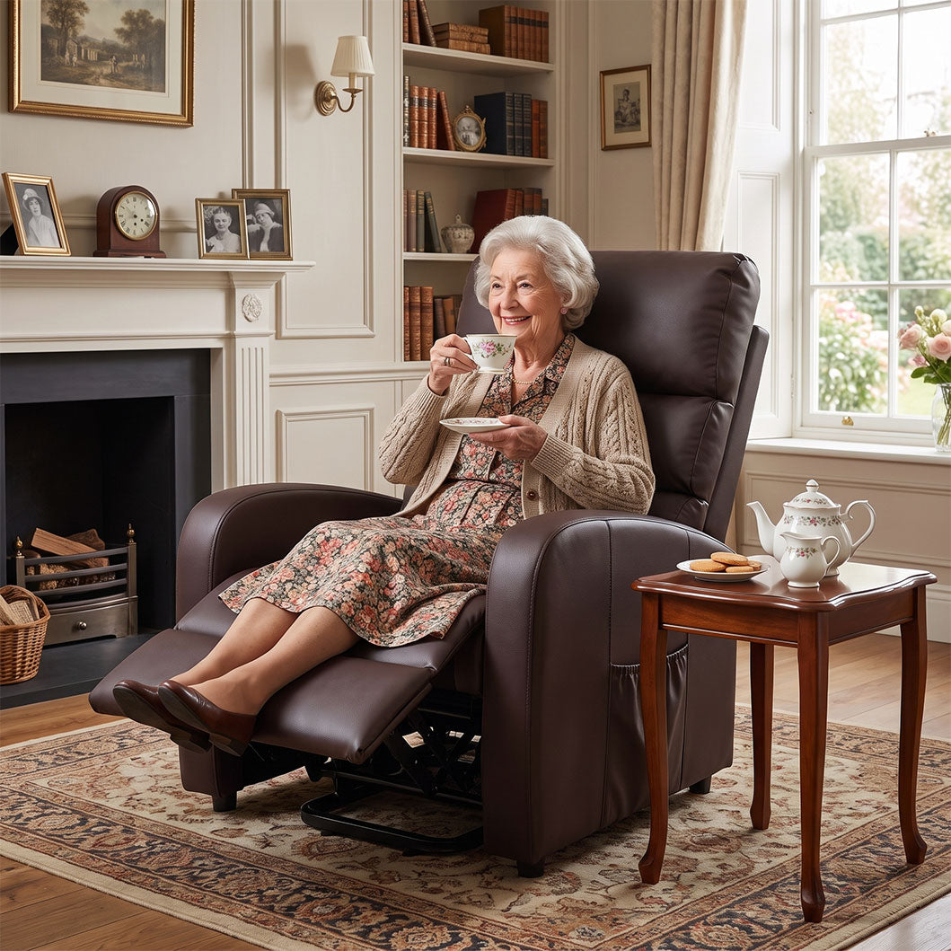 Recliner Armchair Power Massage Lift with Heat & Vibration for Elderly, Heavy Duty and Safety Motion Reclining Mechanism