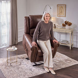 Recliner Armchair Large Power Lift with Massage and Heat, Massage  Chair Heavy Duty Electric Faux Leather Reclining Chairs