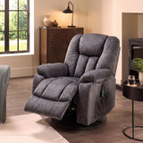 Power Massage Lift Recliner Chair with Heat & Vibration for Elderly, Heavy Duty and Safety Motion Reclining Mechanism - Antiskid Fabric Sofa Contempoary Overstuffed Design