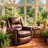 Recliner Armchair Large Power Lift with Massage and Heat, Massage  Chair Heavy Duty Electric Faux Leather Reclining Chairs