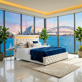 Audreamy Milano Ottoman Bed White PU