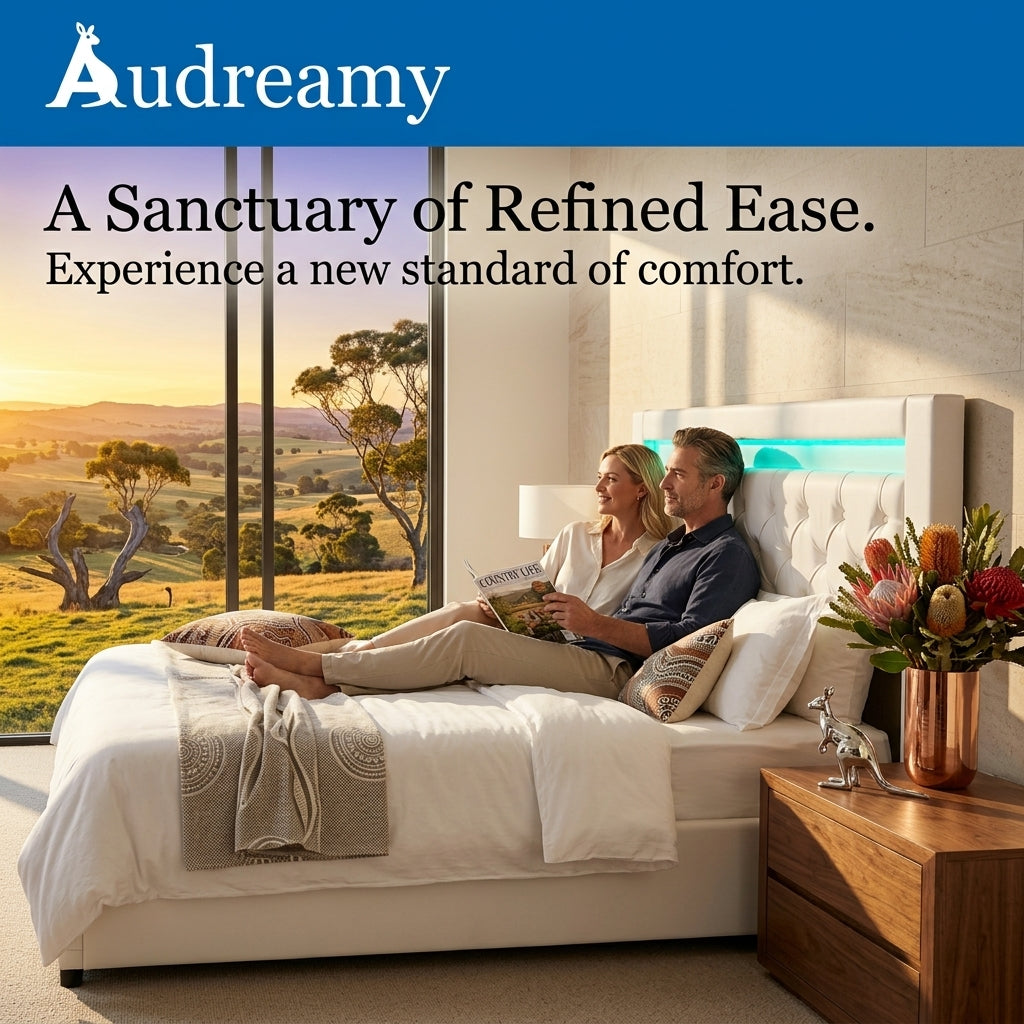 Audreamy Milano Ottoman Bed White PU