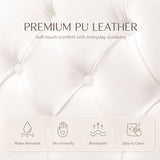 Audreamy Milano Ottoman Bed White PU
