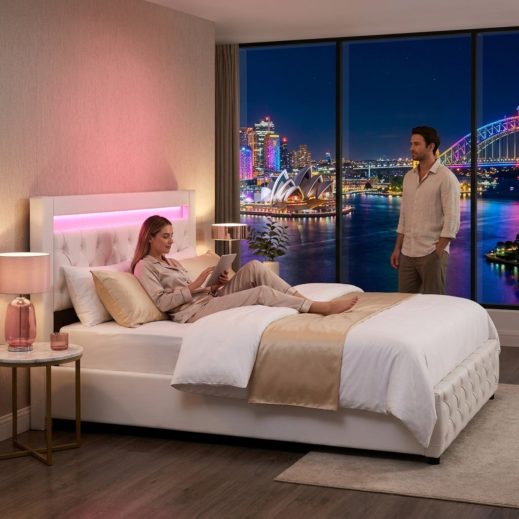 Audreamy Milano Ottoman Bed White PU