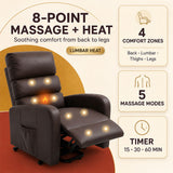Audreamy Milo Riser Recliner Leather Brown