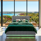 Audreamy Selene Ottoman Bed Grey Leather