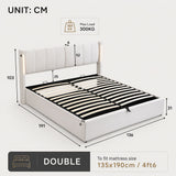 Audreamy Avalon Ottoman Bed White PU