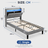 Upholstered Bed Bed Frame Grey Velvet