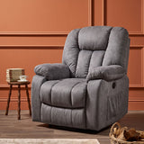 Power Massage Lift Recliner Chair with Heat & Vibration for Elderly, Heavy Duty and Safety Motion Reclining Mechanism - Antiskid Fabric Sofa Contempoary Overstuffed Design