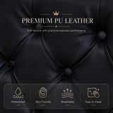 Audreamy Milano Ottoman Bed Black PU Double