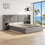 Audreamy Quorra Ottoman Bed Grey Velvet