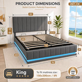 Audreamy Selene Ottoman Bed Grey Leather