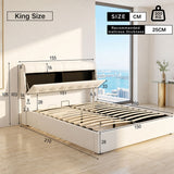 Audreamy Sterling Ottoman Bed White PU