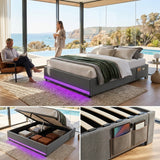 Ottoman Bed Grey Linen