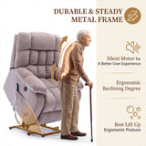 Audreamy Nova Riser Recliner Velvet Dark Beige