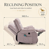 Audreamy Nova Riser Recliner Velvet Dark Beige