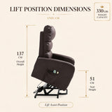 Audreamy Milo Riser Recliner Leather Brown