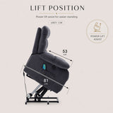 Audreamy Nova Riser Recliner Velvet Dark Grey