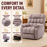Audreamy Nova Riser Recliner Velvet Dark Beige