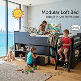 Audreamy Oakley Wooden Bed Black Single