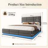 Audreamy Orion Ottoman Bed Grey Velvet