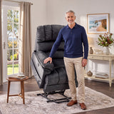 Audreamy Hamilton Riser Recliner Velvet Gray