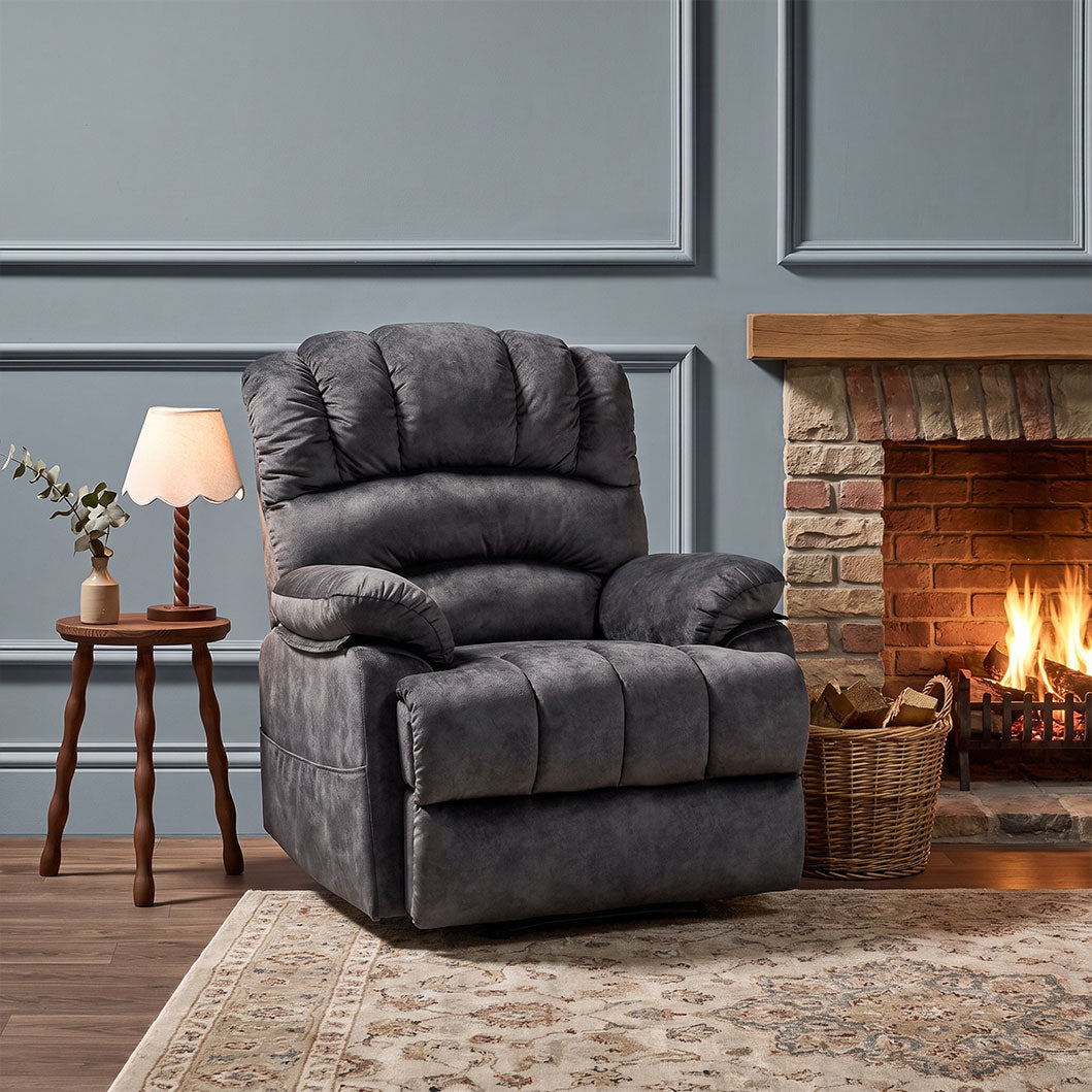 Audreamy Hamilton Riser Recliner Velvet Gray