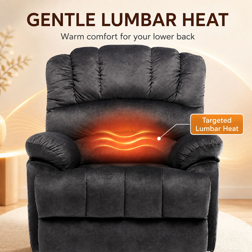 Audreamy Hamilton Riser Recliner Velvet Gray