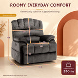 Audreamy Hamilton Riser Recliner Velvet Gray