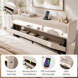 Audreamy Lancaster Ottoman Bed Beige Linen