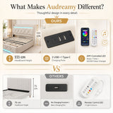 Audreamy Lancaster Ottoman Bed Beige Linen