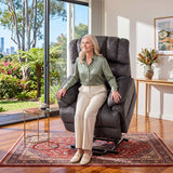 Audreamy Hamilton Riser Recliner Velvet Gray