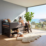 Audreamy Oakley Wooden Bed Black Single