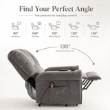 Audreamy Ethan Riser Recliner Grey Velvet