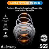 Audreamy Corsica Mattress – 26 cm Euro Top Bamboo Charcoal Fabric 7-Zone Pocket Spring Orthopedic Support for Back & Spine Health Extra-Firm King