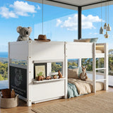 Audreamy Bobo Bunk Bed White Wood Single